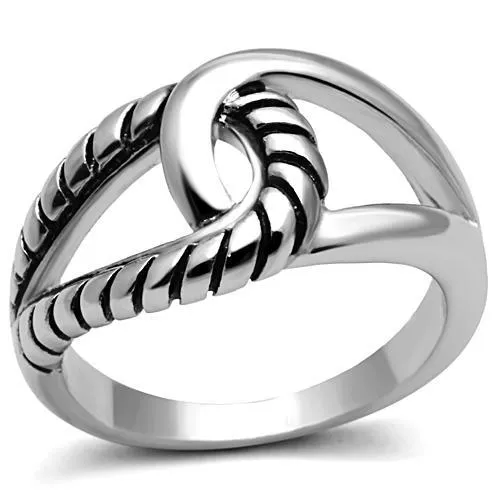 3W310 Rhodium Brass Ring with Epoxy in Jet Alamode Rings