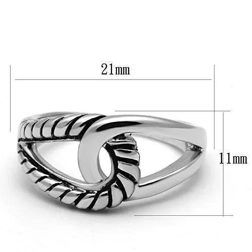3W310 Rhodium Brass Ring with Epoxy in Jet Alamode Rings