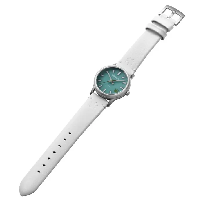 420Waldos Womens Quartz Watch Mary Jane Blue Dial White Leather Strap W2011 420Waldos Watches 420Waldos Womens Quartz Watch Mary Jane Blue Dial White Leather Strap W2011 420Waldos Watches