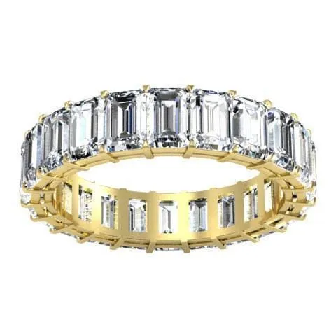 500 cttw Emerald Cut Shared Prong Diamond Eternity Band deBebians Rings