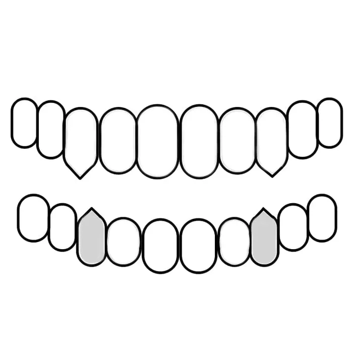 925 Silver Diamond Dust Vampire Fangs Custom Grillz wBack Bar Bling Cartel Admin Rings