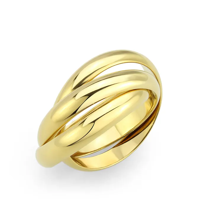 Alamode Rings TK3920G IP GoldIon Plating Stainless Steel Ring with NoStone in No Stone Alamode Rings TK3920G IP GoldIon Plating Stainless Steel Ring with NoStone in No Stone