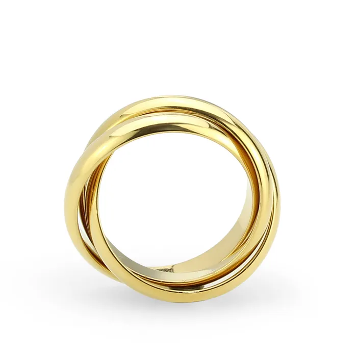 Alamode Rings TK3920G IP GoldIon Plating Stainless Steel Ring with NoStone in No Stone