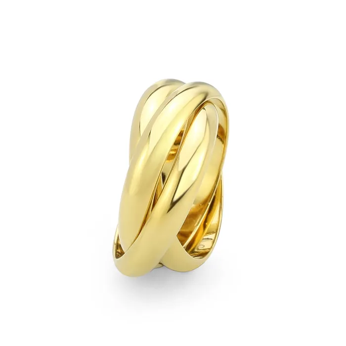 Alamode Rings TK3920G IP GoldIon Plating Stainless Steel Ring with NoStone in No Stone