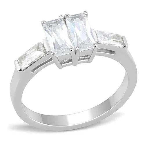 Alamode TK3244 High polished no plating Stainless Steel Ring with AAA Grade CZ in Clear Rings Alamode TK3244 High polished no plating Stainless Steel Ring with AAA Grade CZ in Clear Rings