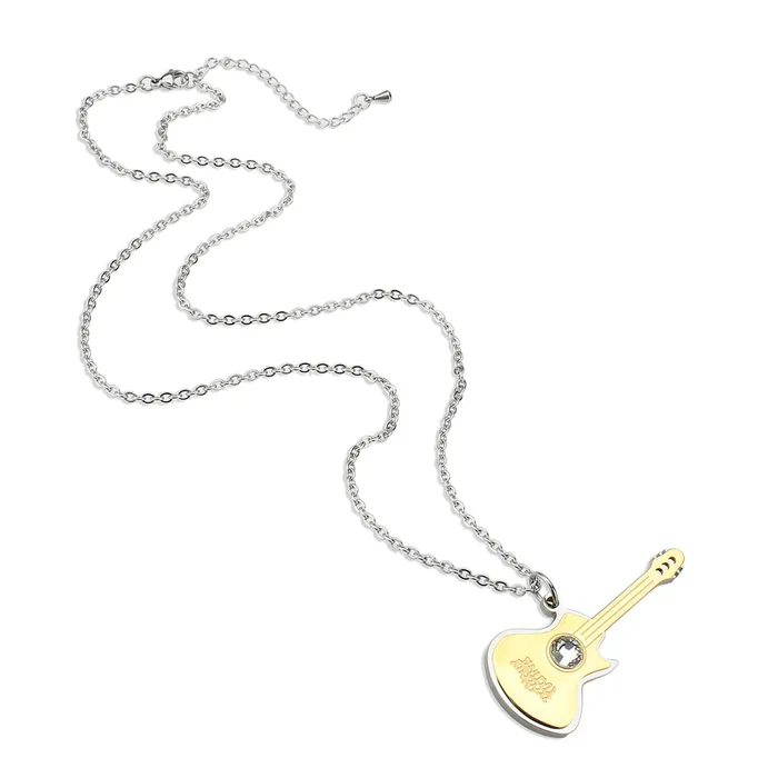 Alamode TK3934 Two Tone IP Gold Ion Plating Stainless Steel Chain Pendant with Top Grade Crystal in Clear Necklaces