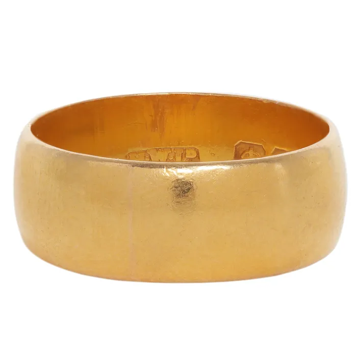 Antique Vintage Jewelry Wide Gold Shire Band Rings