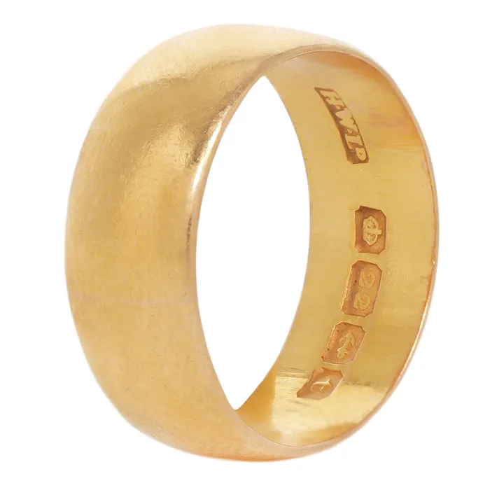 Antique Vintage Jewelry Wide Gold Shire Band Rings