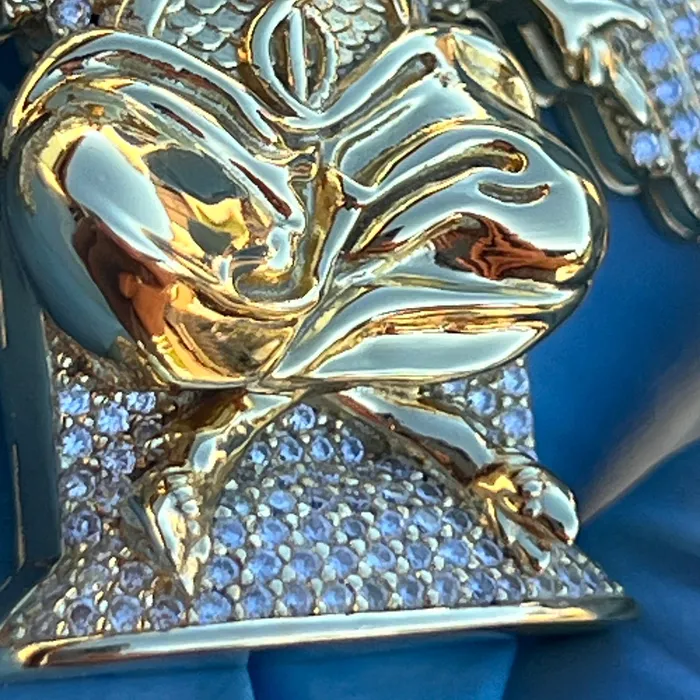 Bling Cartel 14K Gold Plated 925 Sterling Silver Baphomet Moissanite VVS1 Goat Satan Devil Pendant Necklaces Bling Cartel 14K Gold Plated 925 Sterling Silver Baphomet Moissanite VVS1 Goat Satan Devil Pendant Necklaces