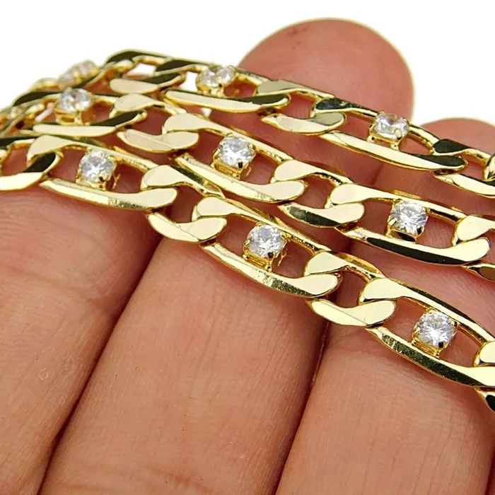 Bling Cartel Admin Figaro Link Iced Gold Finish Chain Choker Necklace 16 Necklaces Bling Cartel Admin Figaro Link Iced Gold Finish Chain Choker Necklace 16 Necklaces