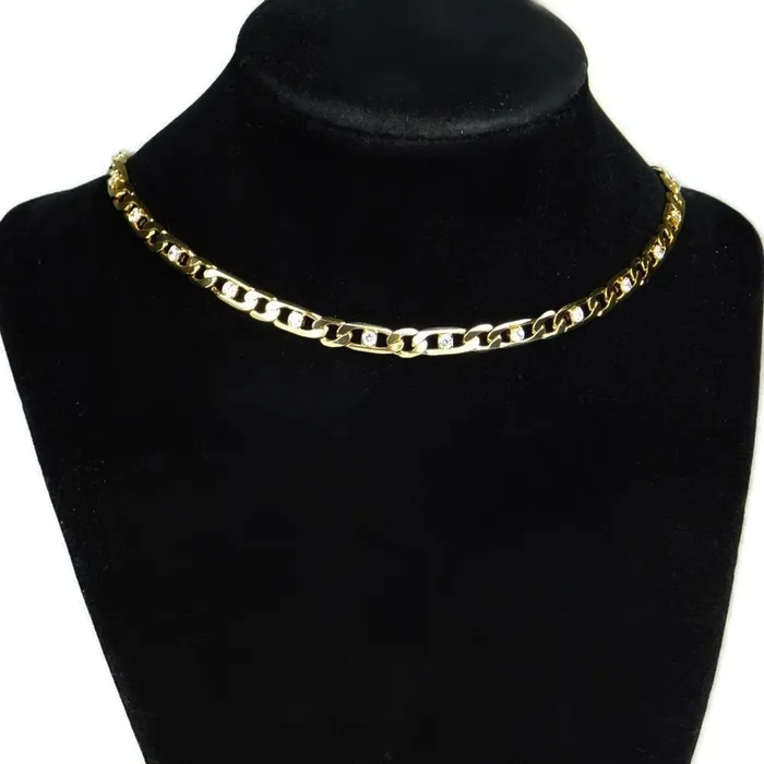 Bling Cartel Admin Figaro Link Iced Gold Finish Chain Choker Necklace 16 Necklaces Bling Cartel Admin Figaro Link Iced Gold Finish Chain Choker Necklace 16 Necklaces