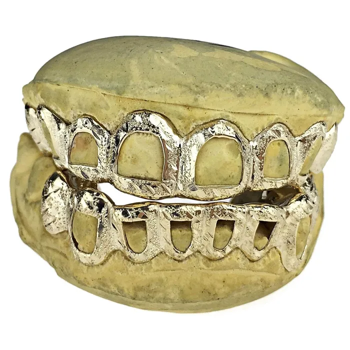 Bling Cartel Admin Rings Gold Plated over 925 Silver Diamond CutDust Open Custom Grillz