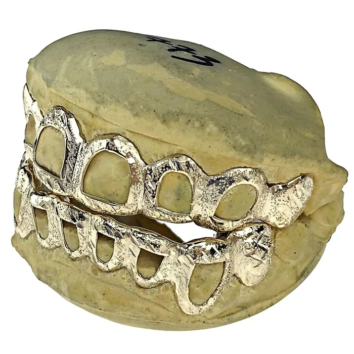 Bling Cartel Admin Rings Gold Plated over 925 Silver Diamond CutDust Open Custom Grillz