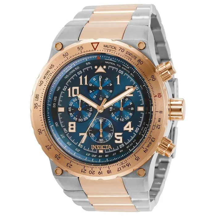 Bracelets Invicta Invicta Mens Chronograph Watch Aviator Blue Dial Two Tone Bracelet 30470 Bracelets Invicta Invicta Mens Chronograph Watch Aviator Blue Dial Two Tone Bracelet 30470
