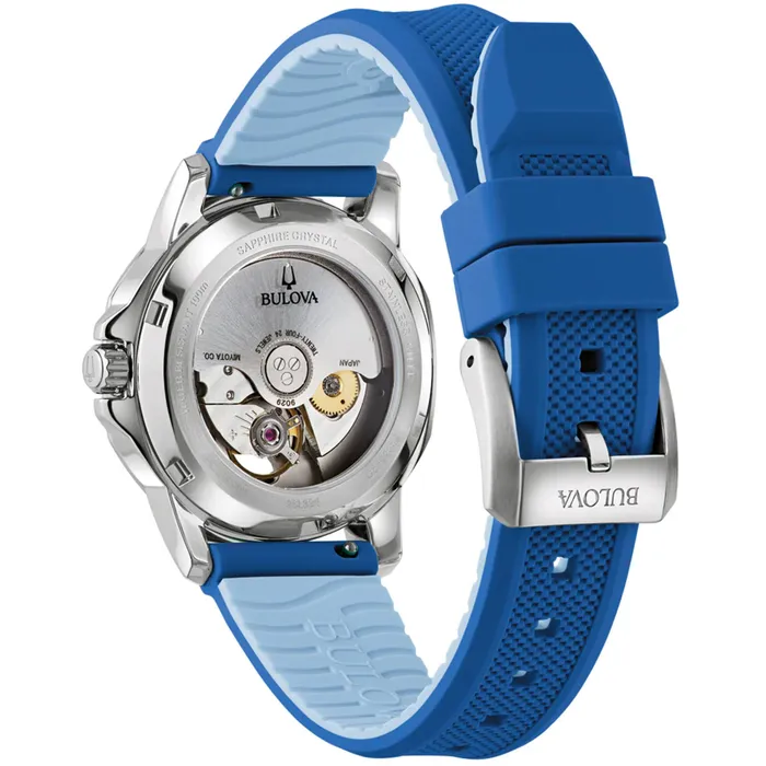 Bulova Mens Watch Marine Star Automatic Open Heart Mop Dial Blue Strap 96L324 Bulova Rings Bulova Mens Watch Marine Star Automatic Open Heart Mop Dial Blue Strap 96L324 Bulova Rings