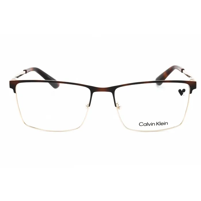 Calvin Klein Earrings Calvin Klein Mens Eyeglasses HavanaGold Metal Rectangular Full Rim CK22102 213