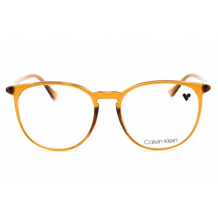 Calvin Klein Mens Eyeglasses Full Rim Butterscotch Plastic Round CK21522 729 Calvin Klein Rings