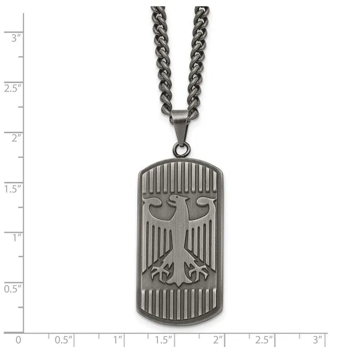 Chisel Necklaces Stainless Steel Antiqued Brushed Eagle Necklace Chisel Necklaces Stainless Steel Antiqued Brushed Eagle Necklace