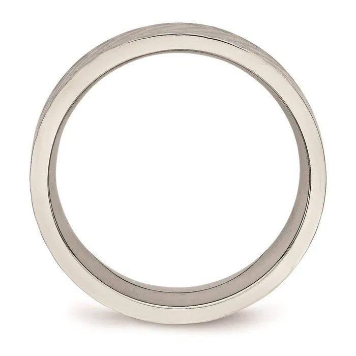 Chisel Rings Stainless Steel Polished Textured Ring Chisel Rings Stainless Steel Polished Textured Ring