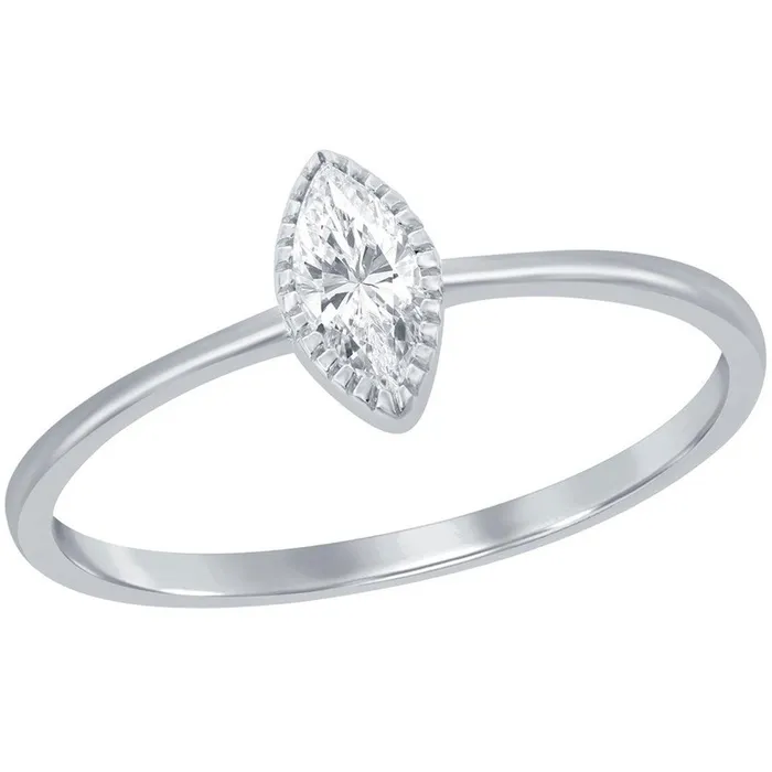 Classic Rings Classic Womens Ring Sterling Silver Marquise CZ Solitaire Size 5 W27445 Classic Rings Classic Womens Ring Sterling Silver Marquise CZ Solitaire Size 5 W27445