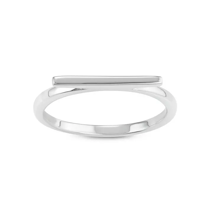 Classic Rings Classic Womens Sterling Silver Bar Design Ring W1623