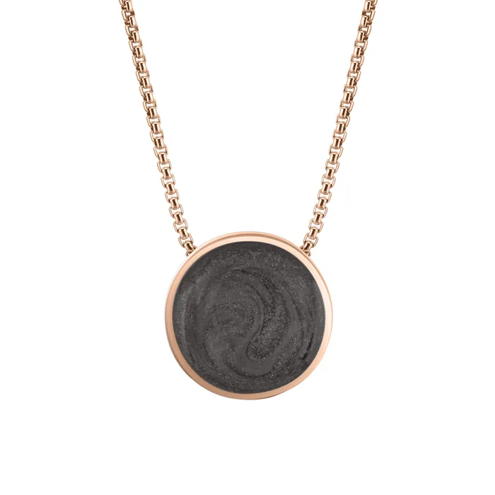 closebymejewelry Necklaces 12mm Sliding Solitaire Cremation Necklace in 14K Rose Gold closebymejewelry Necklaces 12mm Sliding Solitaire Cremation Necklace in 14K Rose Gold