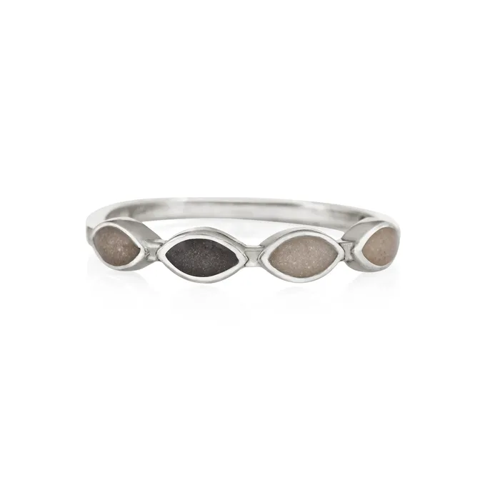 closebymejewelry Rings Four Setting Cremation Ring in Sterling Silver