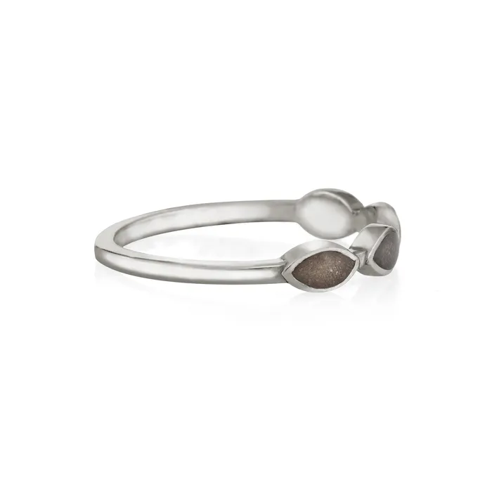 closebymejewelry Rings Four Setting Cremation Ring in Sterling Silver