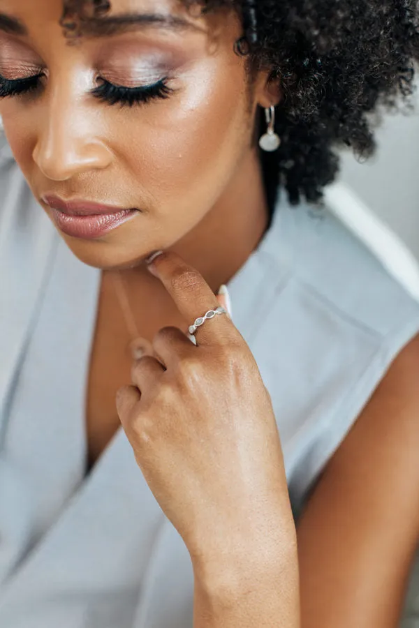 closebymejewelry Rings Four Setting Cremation Ring in Sterling Silver