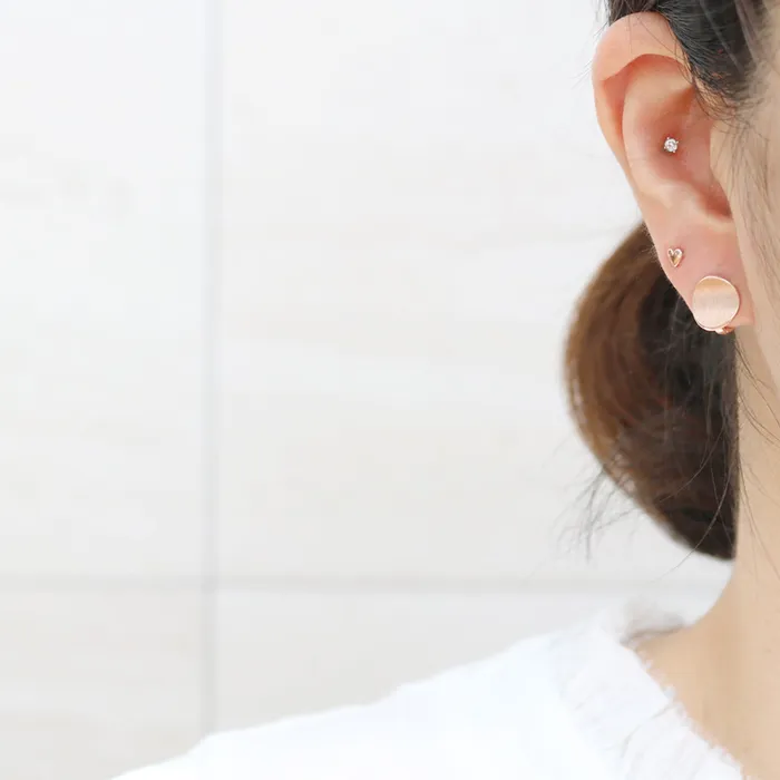 Curved Circle Huggie Earrings from J Shop Earrings