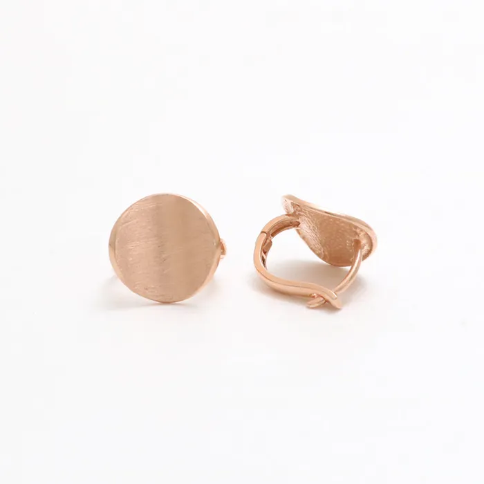 Curved Circle Huggie Earrings from J Shop Earrings