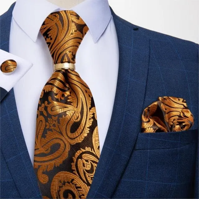 DBG VIP Design Collection Mens Fashion Light Emerald Green Silver Gray Stripes 100 Premium Quality Silk Tie Set Divine Inspiration Styles Earrings