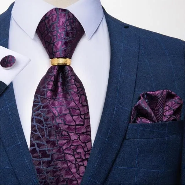 DBG VIP Design Collection Mens Fashion Light Emerald Green Silver Gray Stripes 100 Premium Quality Silk Tie Set Divine Inspiration Styles Earrings