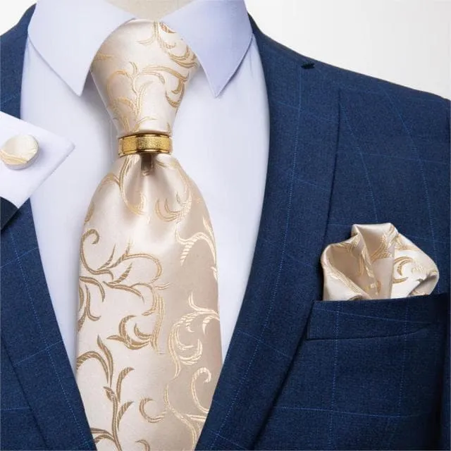 DBG VIP Design Collection Mens Fashion Light Emerald Green Silver Gray Stripes 100 Premium Quality Silk Tie Set Divine Inspiration Styles Earrings