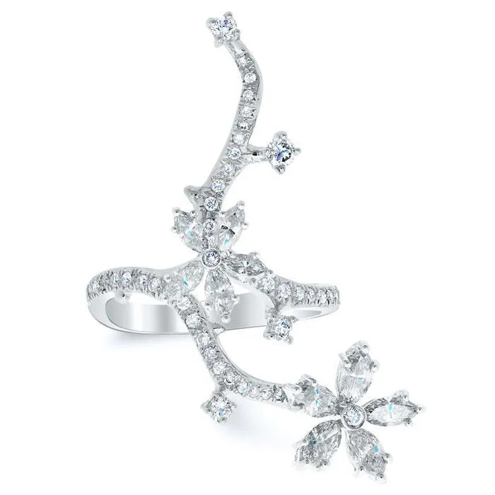 deBebians Nature Inspired Blossom Ring Rings