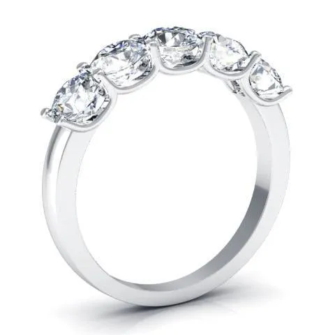 deBebians Rings 150cttw U Prong Round Lab Grown Diamond Five Stone Ring