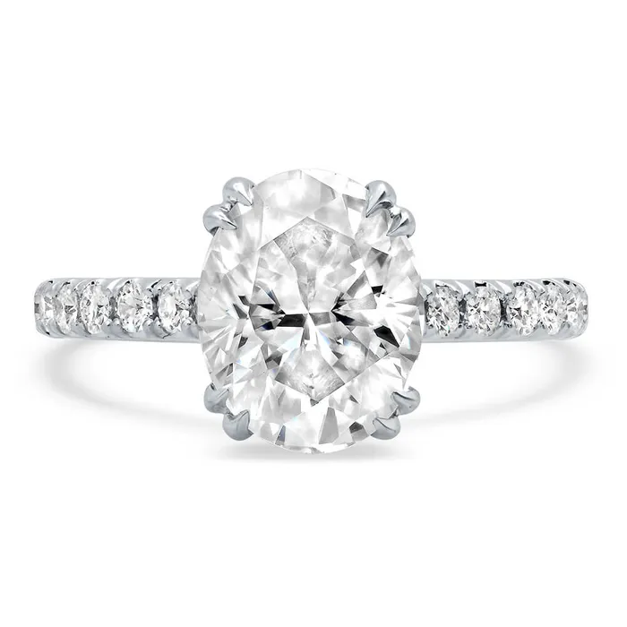 deBebians Rings Pave Diamond Trellis Engagement Ring