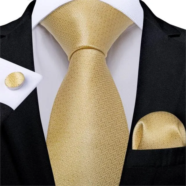 Divine Inspiration Styles Rings DBG VIP Design Collection Mens Fashion Golden Yellow 100 Premium Quality Silk Ties