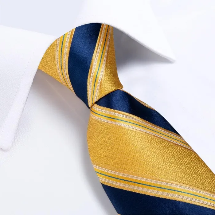 Divine Inspiration Styles Rings DBG VIP Design Collection Mens Fashion Golden Yellow 100 Premium Quality Silk Ties