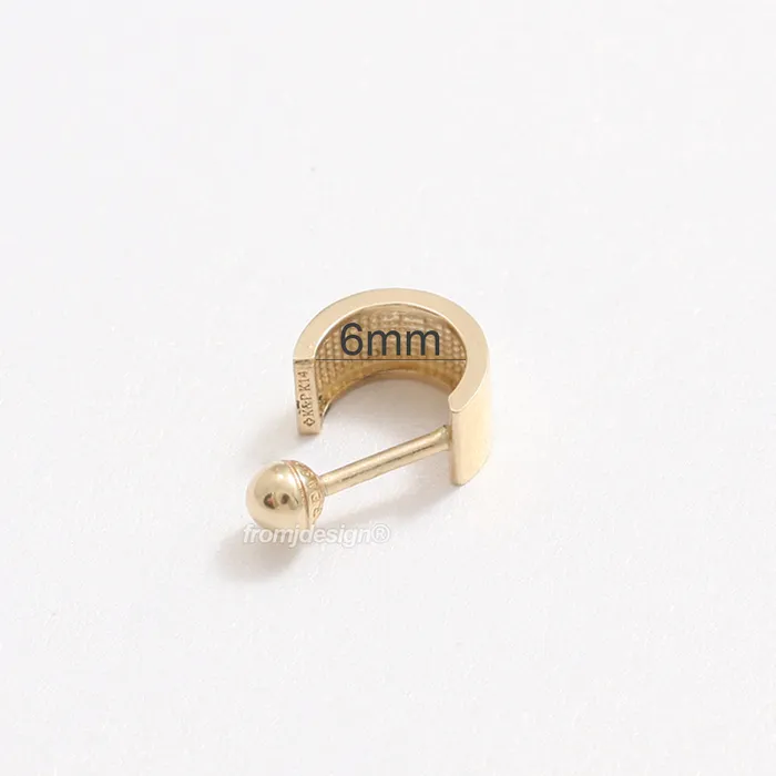 Earrings 5mm Wide Flat Tube Ear Piercing from J Shop