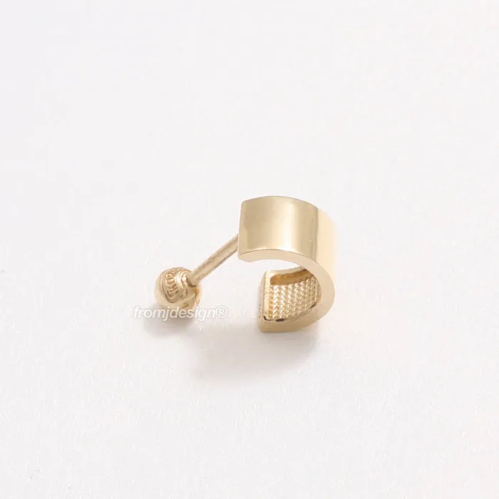 Earrings 5mm Wide Flat Tube Ear Piercing from J Shop