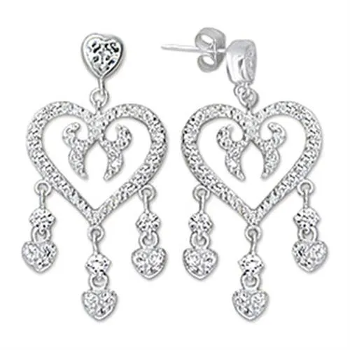 Earrings Alamode 6X278 HighPolished 925 Sterling Silver Earrings with AAA Grade CZ in Clear Earrings Alamode 6X278 HighPolished 925 Sterling Silver Earrings with AAA Grade CZ in Clear