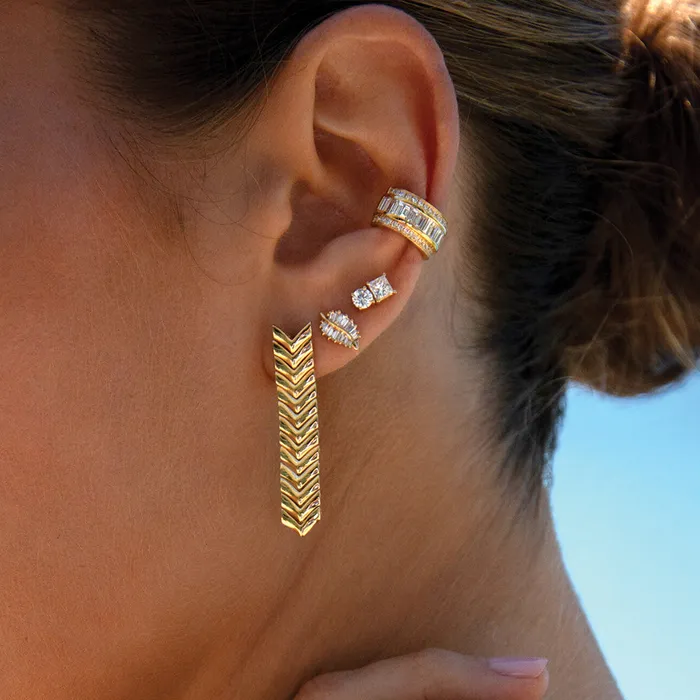 Earrings anitako STACKED DIAMOND EAR CUFF Earrings anitako STACKED DIAMOND EAR CUFF