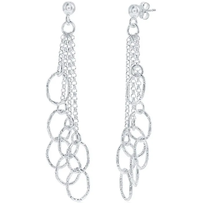 Earrings Classic Womens Earrings Multi Open Ovals Chandelier Push Back Closure A2015 Classic