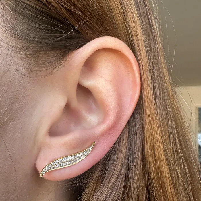 Earrings DIAMOND PETAL EARRINGS anitako