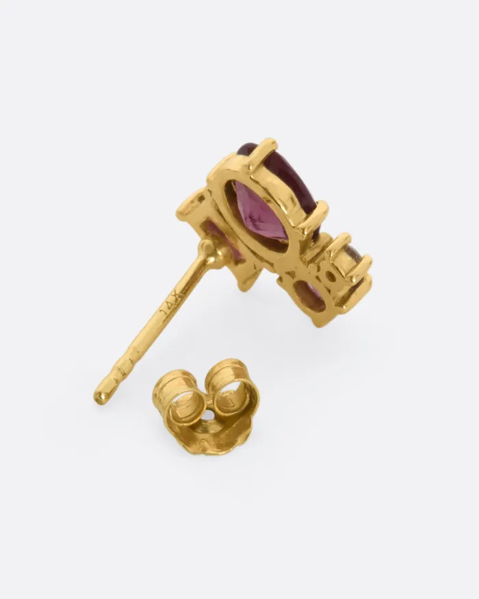 Earrings EVA NOGA Tourmaline and Diamond Arum Stud Earring Earrings EVA NOGA Tourmaline and Diamond Arum Stud Earring