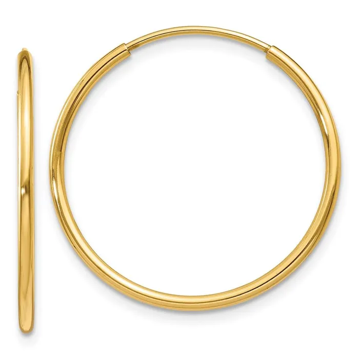 Earrings Jewelry 14k 125mm Endless Hoop Earring