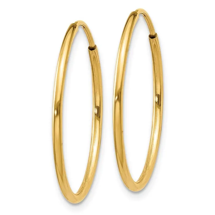 Earrings Jewelry 14k 125mm Endless Hoop Earring Earrings Jewelry 14k 125mm Endless Hoop Earring