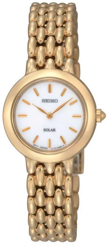 Earrings Seiko Seiko SUP022 Womens Gold Tone Stainless Steel Silver Dial Watch Earrings Seiko Seiko SUP022 Womens Gold Tone Stainless Steel Silver Dial Watch