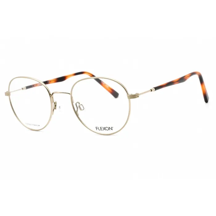 Flexon Mens Eyeglasses Gold Full Rim Round Frame Clear Lens FLEXON H6010 710 Flexon Rings Flexon Mens Eyeglasses Gold Full Rim Round Frame Clear Lens FLEXON H6010 710 Flexon Rings